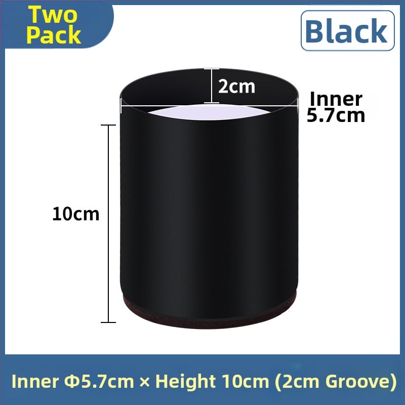 Πέλμα ποδιού από ανθρακούχο χάλυβα με αυλάκωση για πόδια καναπέ και τραπεζιού, τετράγωνο σχήμα, μη ολισθηρό, ύψος 2 cm, μοντέρνος μινιμαλιστικός στυλ