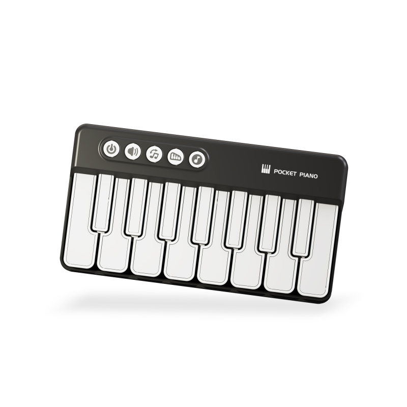 Elektronička klavijatura-igračka, ABS materijal, mini džepno piano s višefunkcionalnim značajkama, za bebe i djecu do 3 godine, unisex, 3C sigurnosna potvrda 2023152202046497