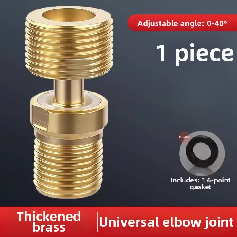 Robinet de duș din cupru, cu unghi excentric reglabil și supapă de amestec cu diametru variabil al curbei, cu cuplaj înclinant