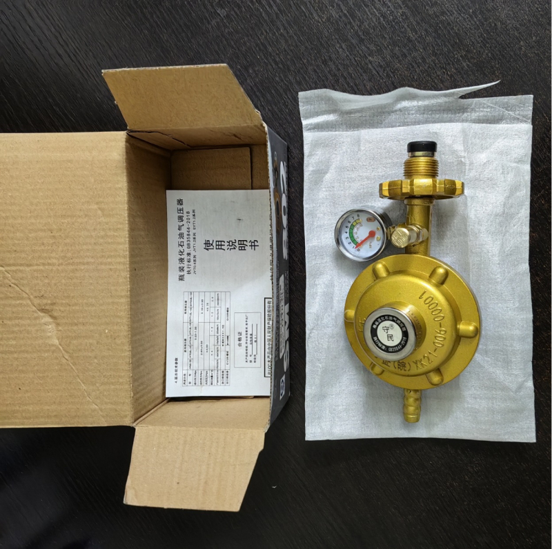 Regulator de presiune pentru gaz lichefiat, aliaj de cupru, presiune casnică scăzută, închidere automată