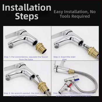 Țeavă de intrare pentru apă caldă și rece, din oțel inoxidabil împletit 304, conexiune cu un singur orificiu, brand Liansu, stil modern minimalist