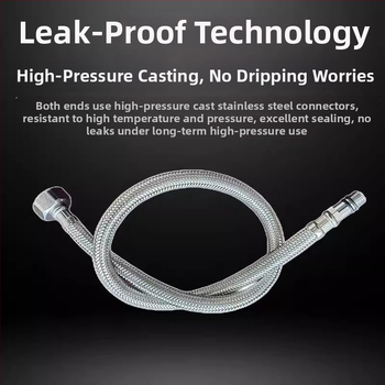 Țeavă de intrare pentru apă caldă și rece, din oțel inoxidabil împletit 304, conexiune cu un singur orificiu, brand Liansu, stil modern minimalist