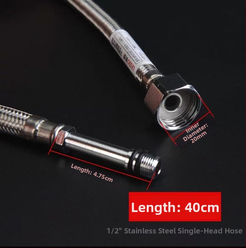 Țeavă de intrare pentru apă caldă și rece, din oțel inoxidabil împletit 304, conexiune cu un singur orificiu, brand Liansu, stil modern minimalist