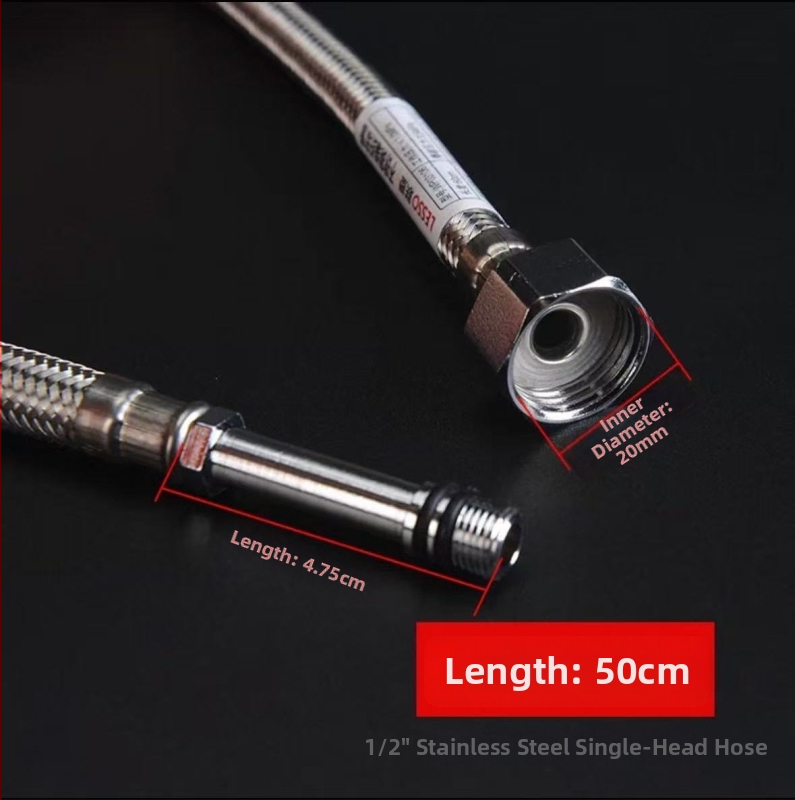 Țeavă de intrare pentru apă caldă și rece, din oțel inoxidabil împletit 304, conexiune cu un singur orificiu, brand Liansu, stil modern minimalist