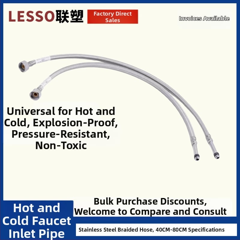 Țeavă de intrare pentru apă caldă și rece, din oțel inoxidabil împletit 304, conexiune cu un singur orificiu, brand Liansu, stil modern minimalist