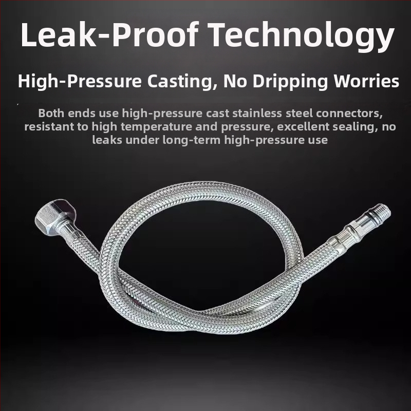 Țeavă de intrare pentru apă caldă și rece, din oțel inoxidabil împletit 304, conexiune cu un singur orificiu, brand Liansu, stil modern minimalist