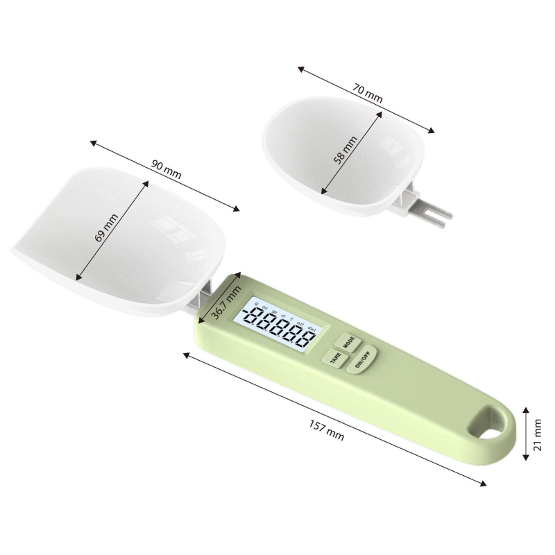Elektronička mjereća žlica S015, raspon 500 g, napajanje baterijom, višenamjenski mjerni alat