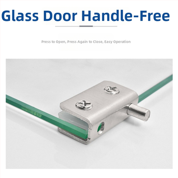 Asabie stopper πόρτας για γυάλινους βιτρίνες – αόρατος μηχανισμός ανάκρουσης με ελατήριο μαγνητικός, πλαστικό και ανοξείδωτο ατσάλι, εσωτερική χρήση, μοντέρνος μινιμαλισμός, ένα- και διπλό άγγιγμα