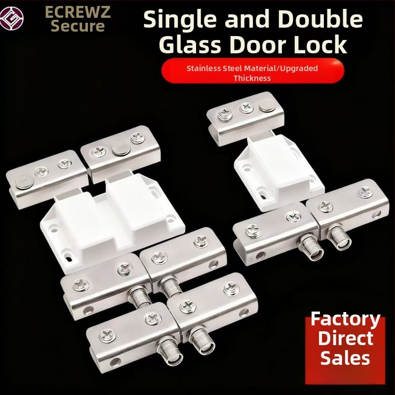 Asabie stopper πόρτας για γυάλινους βιτρίνες – αόρατος μηχανισμός ανάκρουσης με ελατήριο μαγνητικός, πλαστικό και ανοξείδωτο ατσάλι, εσωτερική χρήση, μοντέρνος μινιμαλισμός, ένα- και διπλό άγγιγμα