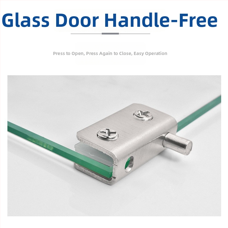 Asabie stopper πόρτας για γυάλινους βιτρίνες – αόρατος μηχανισμός ανάκρουσης με ελατήριο μαγνητικός, πλαστικό και ανοξείδωτο ατσάλι, εσωτερική χρήση, μοντέρνος μινιμαλισμός, ένα- και διπλό άγγιγμα