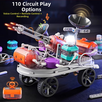 Elektronički građevinski blokovi za obrazovnu igru uzrast 7-14, ABS, 38-50 komada, snimanje i zvukovne funkcije