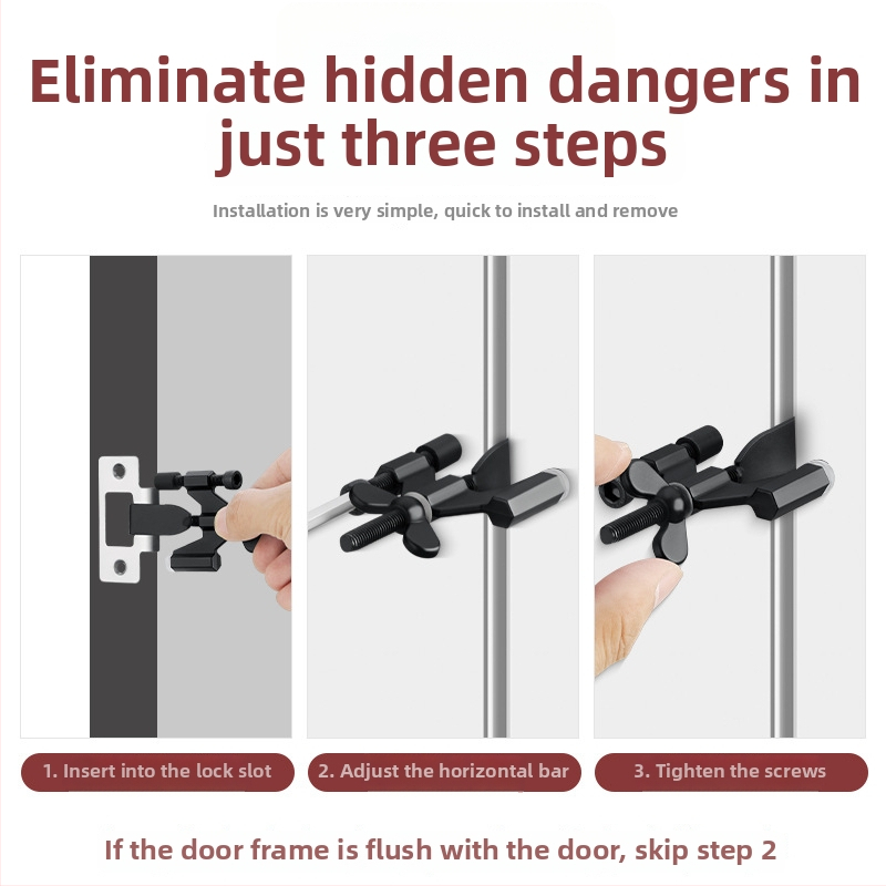 Bez bušenja — vrata stopper za gornju sigurnost, protiv krađe i kućni alarm — Model 00121, Materijal: cinkova legura + željezo + silika gel; Završna obrada: elektropoliranje; Konstrukcija: standardni tip; Način upravljanja: ručni; Marka: Jiubo