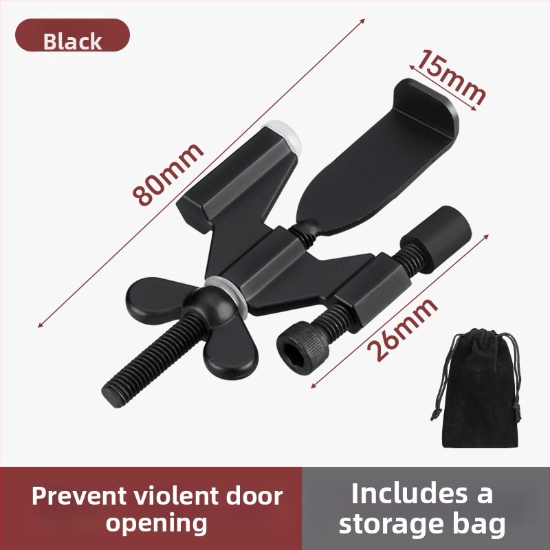 Bez bušenja — vrata stopper za gornju sigurnost, protiv krađe i kućni alarm — Model 00121, Materijal: cinkova legura + željezo + silika gel; Završna obrada: elektropoliranje; Konstrukcija: standardni tip; Način upravljanja: ručni; Marka: Jiubo