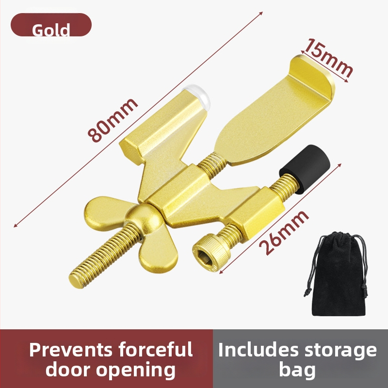 Bez bušenja — vrata stopper za gornju sigurnost, protiv krađe i kućni alarm — Model 00121, Materijal: cinkova legura + željezo + silika gel; Završna obrada: elektropoliranje; Konstrukcija: standardni tip; Način upravljanja: ručni; Marka: Jiubo