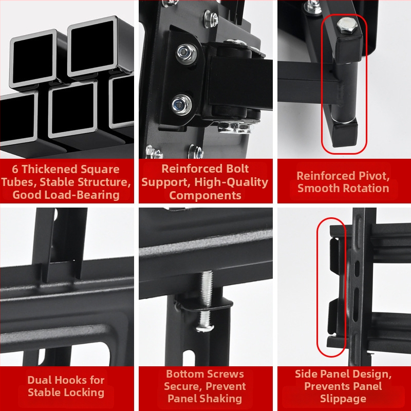 Teleskopski rotirajući zidni nosač za TV ZX-105, univerzalni nosač monitora