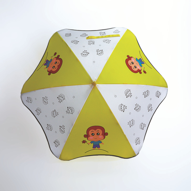 Umbrelă pentru copii cu mâner lung, sigură și ușoară, cu 8 spițe, material poliester 210T, deschidere și închidere manuală, imprimare logo, personalizare