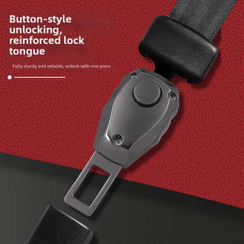 Screen Mark Produžni nastavak sigurnosnog pojasa za automobil - Cinkova legura + gornji sloj kože, Model 202507072107, Moguće ispis logotipa, Ekskluzivni prekogranični dobavljač