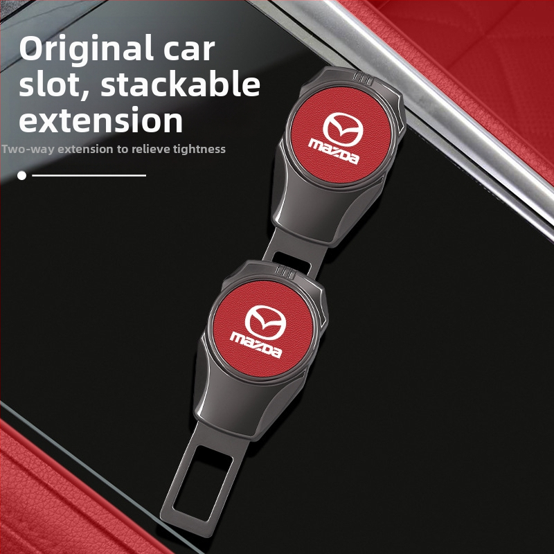 Screen Mark Produžni nastavak sigurnosnog pojasa za automobil - Cinkova legura + gornji sloj kože, Model 202507072107, Moguće ispis logotipa, Ekskluzivni prekogranični dobavljač