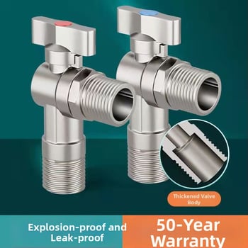 Ventil unghiular pentru apă, acționare manuală, controlul fluxului