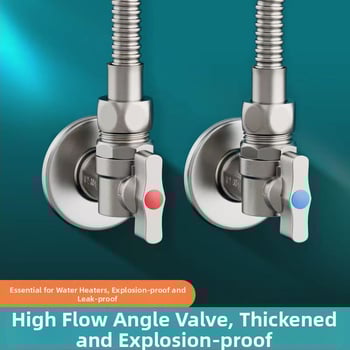 Ventil unghiular pentru apă, acționare manuală, controlul fluxului