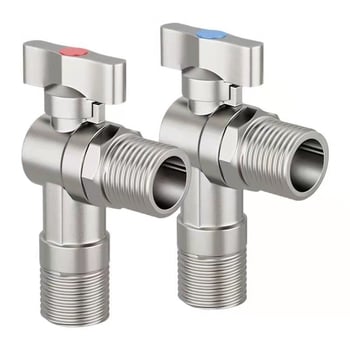 Ventil unghiular pentru apă, acționare manuală, controlul fluxului
