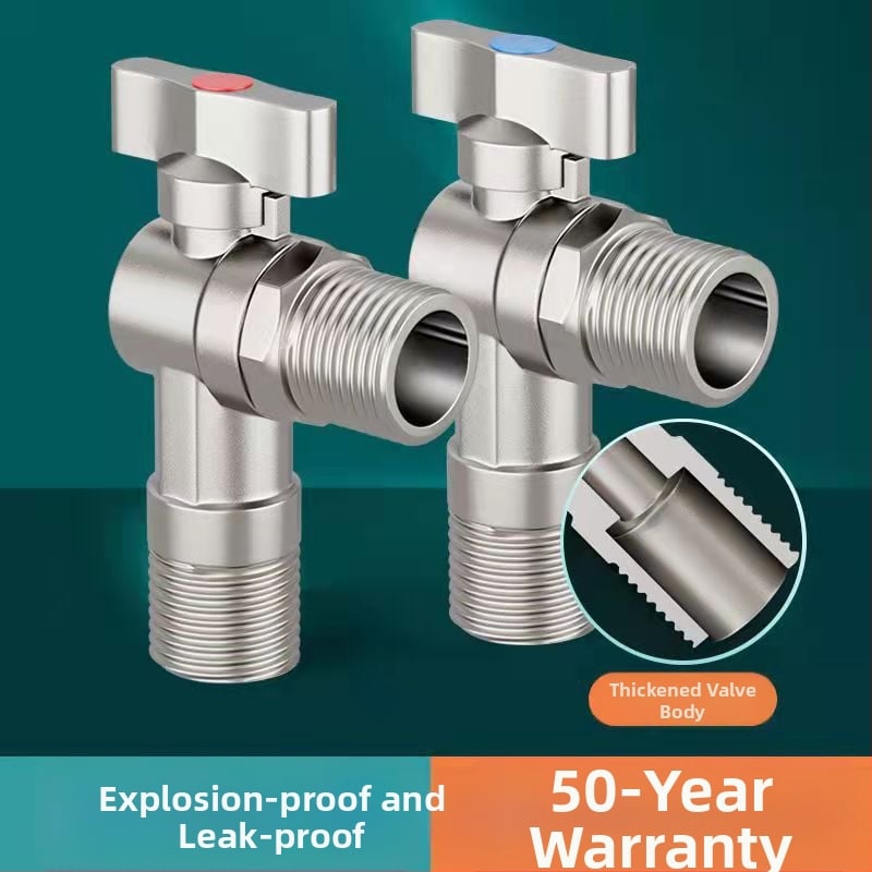 Ventil unghiular pentru apă, acționare manuală, controlul fluxului