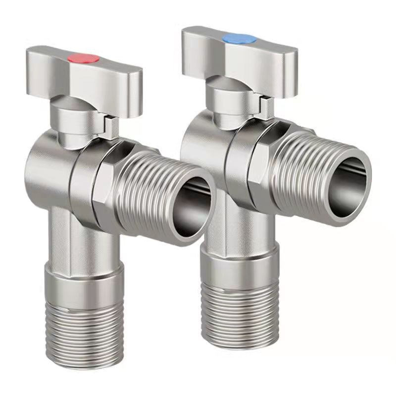 Ventil unghiular pentru apă, acționare manuală, controlul fluxului