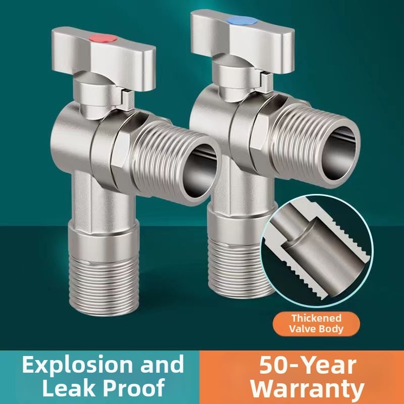 Ventil unghiular pentru apă, acționare manuală, controlul fluxului