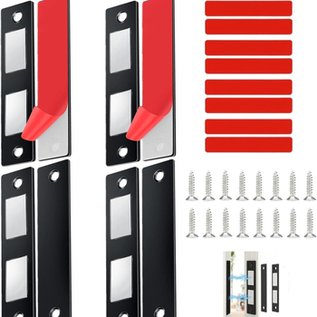 Kétoldali mágneses vonzással rendelkező, kibővített szekrény tolóajtóval, fogantyú nélküli