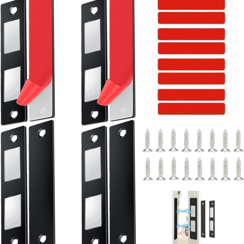 Kétoldali mágneses vonzással rendelkező, kibővített szekrény tolóajtóval, fogantyú nélküli