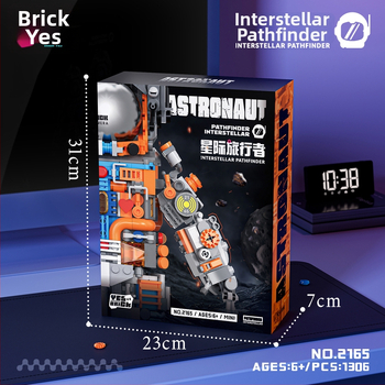 Set građevnih blokova s temom Astronaut Dawn, 800+ komada, ABS plastika, za uzrast 7–14 godina