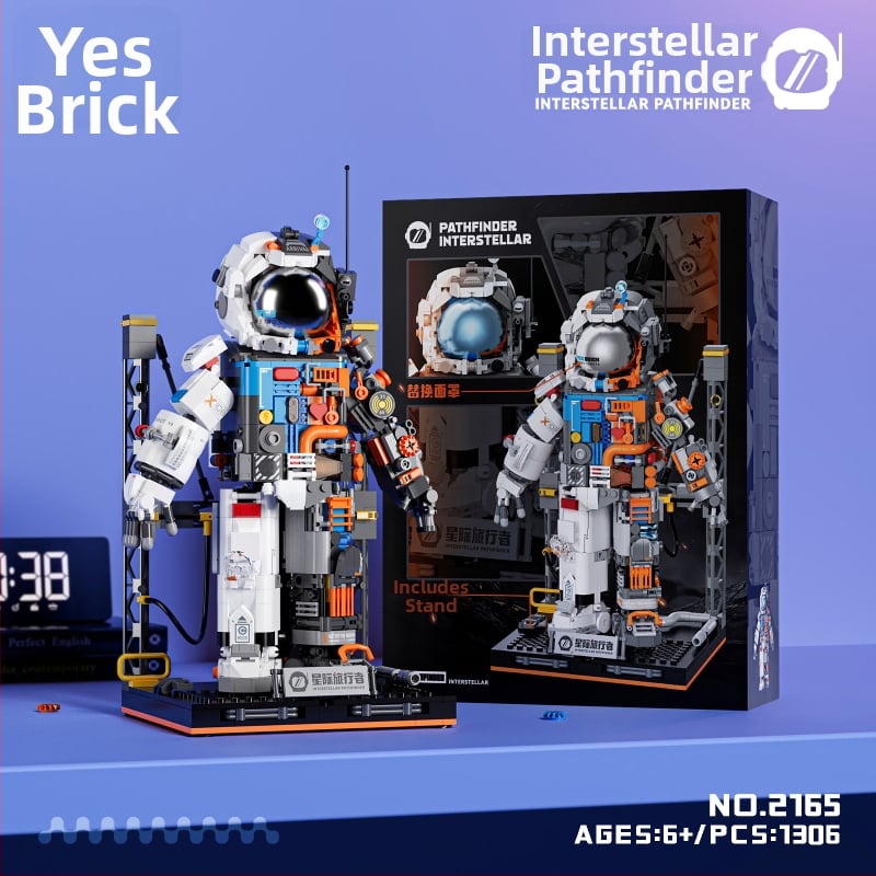 Set građevnih blokova s temom Astronaut Dawn, 800+ komada, ABS plastika, za uzrast 7–14 godina