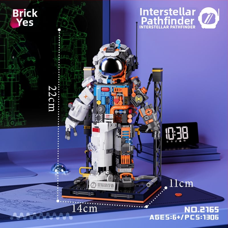 Set građevnih blokova s temom Astronaut Dawn, 800+ komada, ABS plastika, za uzrast 7–14 godina