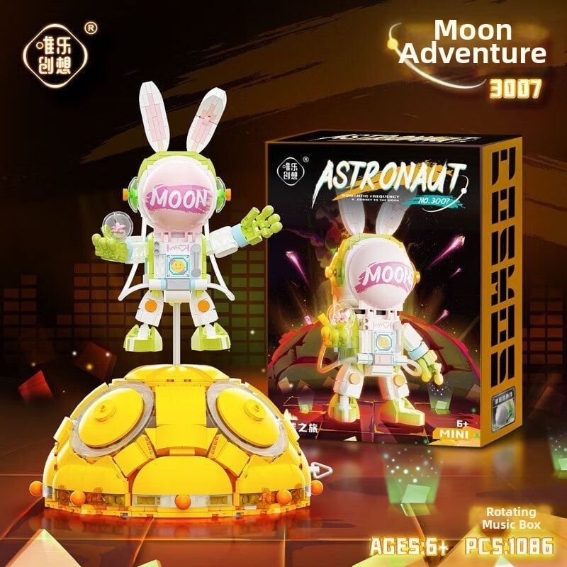 Set građevnih blokova s temom Astronaut Dawn, 800+ komada, ABS plastika, za uzrast 7–14 godina