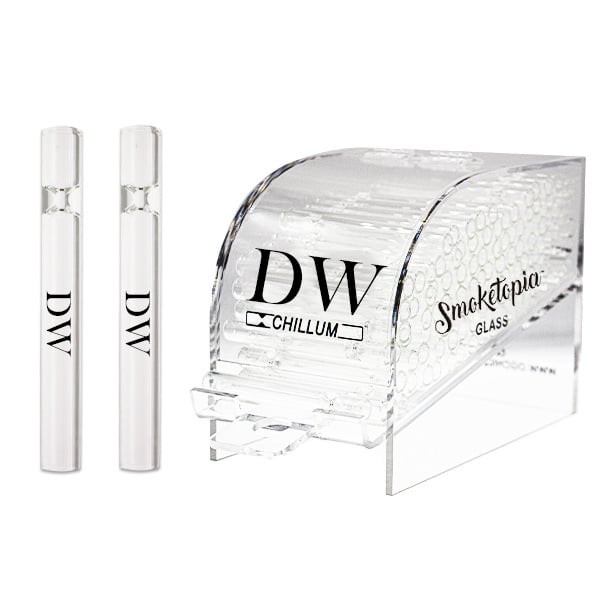 DW üvegpipa Og001, magas boroszilikat üveg, átlátszó, egyenes kialakítás, 1000 db kartononként