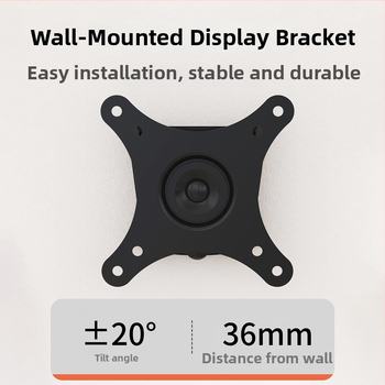 Držiak monitora na stenu – kompaktný a odolný, otáčavý a nastaviteľný; Materiál: studená valcovaná oceľ; Model: D13F; Hmotnosť: 2000 g
