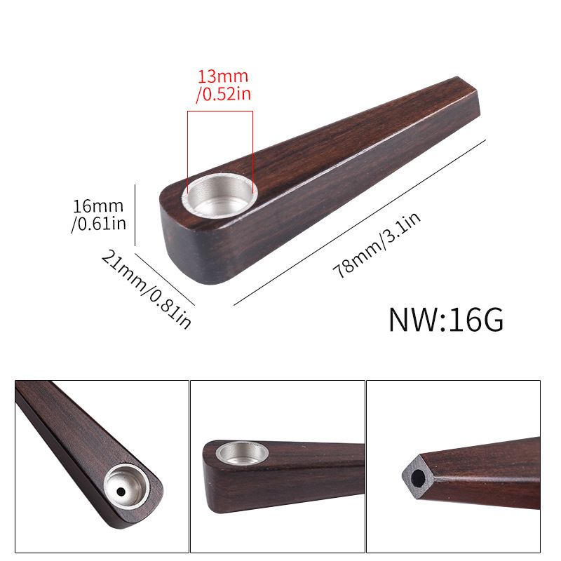 Pipa od mahagonijskog drveta — moderni, jednostavan dizajn, bez prilagodbi, nije uvozena