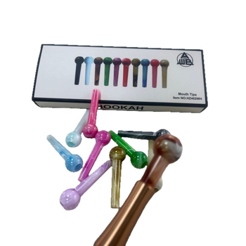 Cijev za nargilu od smole – okrugli produženi dizajn, 12 komada u kutiji, tisk logotipa dostupan