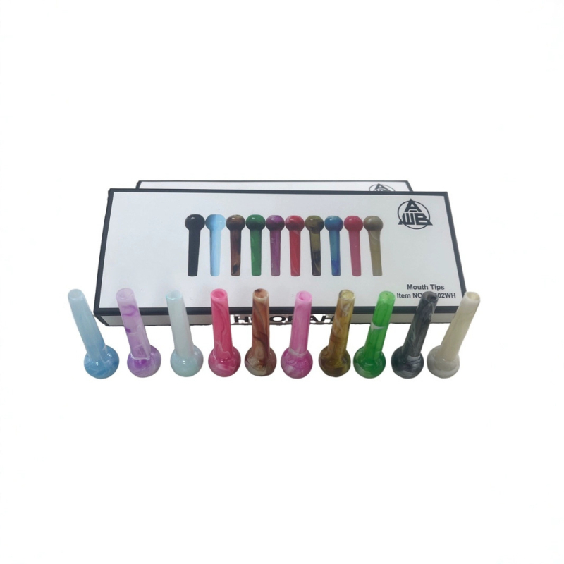 Cijev za nargilu od smole – okrugli produženi dizajn, 12 komada u kutiji, tisk logotipa dostupan