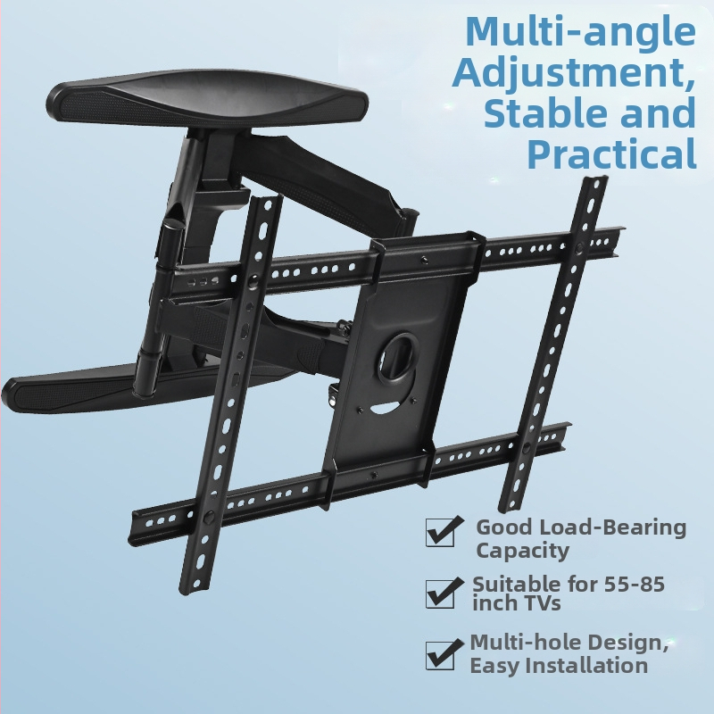 Univerzálny nástenný držiak na televízor, otáčací teleskopický ramen, vysúvateľný, z ocele za studena valcovanej