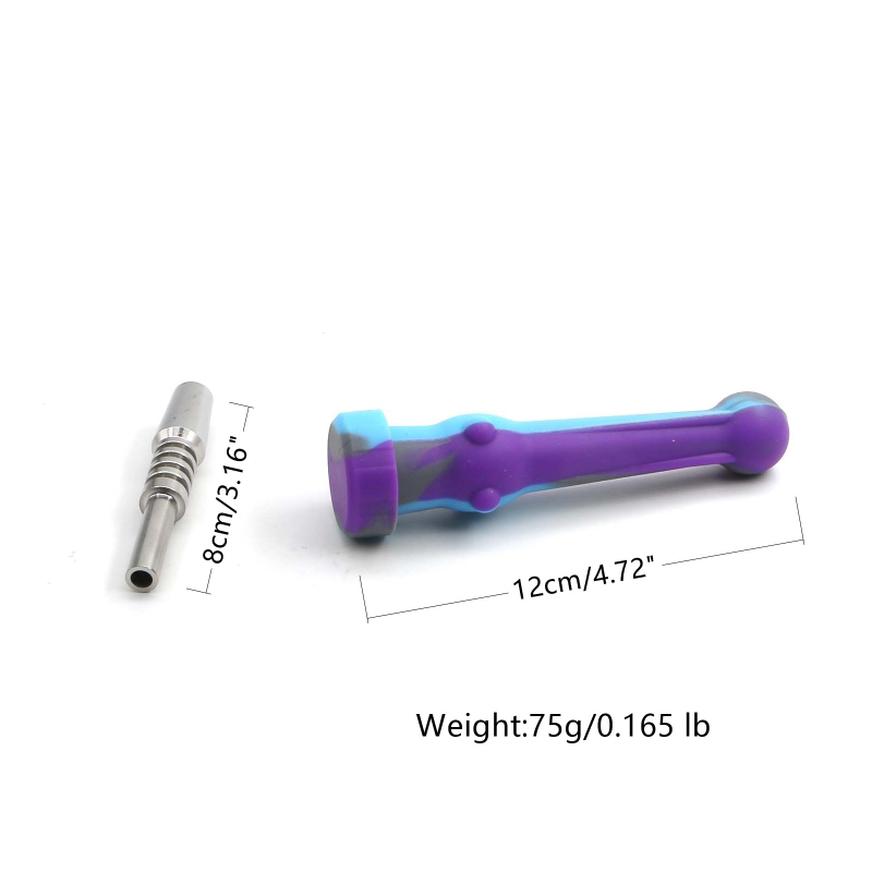 Silikonski set za pušenje s mogućnošću otiska logotipa, višekratna upotreba, kutija od 250 komada