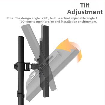 Két monitorhoz zárható asztali klipekkel rögzíthető állvány, kar nélkül, forgatható teleszkópos beállítás, mechanikus működtetés, modell M063