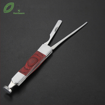Nož za lulu s ravnim čeličnim vrhom, tijelo od nehrđajućeg čelika, drveni završetak — Xinjun Hardware, model xj015, višekratna upotreba
