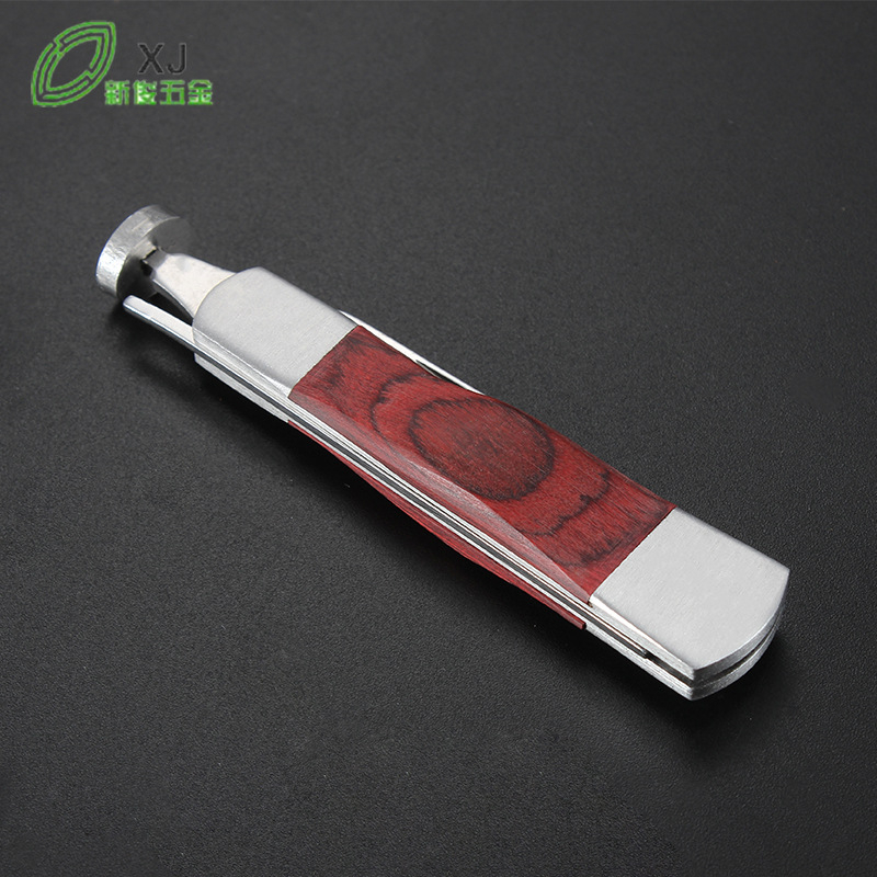 Nož za lulu s ravnim čeličnim vrhom, tijelo od nehrđajućeg čelika, drveni završetak — Xinjun Hardware, model xj015, višekratna upotreba