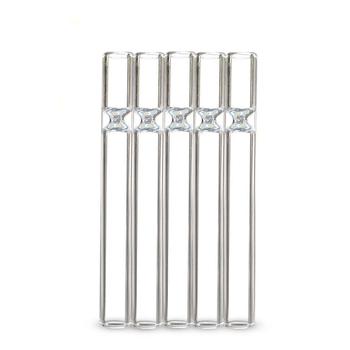 Üvegpipa egyenes dizájnnal (magas boroszilikát üveg; újrahasználható; testreszabható logó)