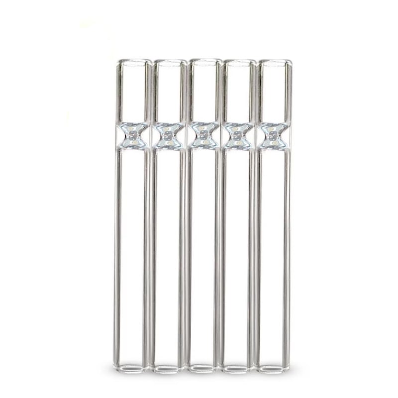 Üvegpipa egyenes dizájnnal (magas boroszilikát üveg; újrahasználható; testreszabható logó)