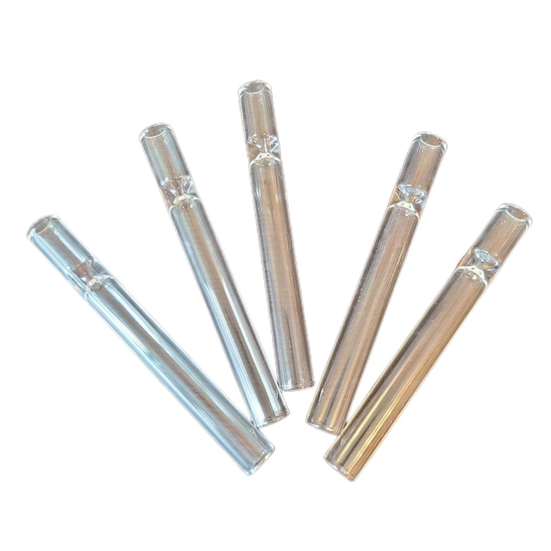 Üvegpipa egyenes dizájnnal (magas boroszilikát üveg; újrahasználható; testreszabható logó)