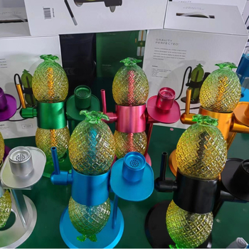 Ananas gravitacijska nargila, 360° okret, metalna konstrukcija, podrijetlo Zhejiang, 4 komada u kutiji, tisk logotipa dostupan, prilagođavanje dostupno