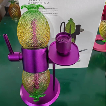 Ananas gravitacijska nargila, 360° okret, metalna konstrukcija, podrijetlo Zhejiang, 4 komada u kutiji, tisk logotipa dostupan, prilagođavanje dostupno
