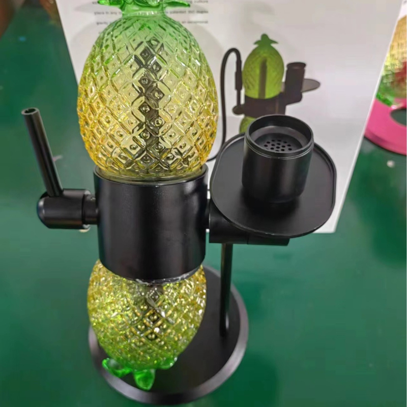 Ananas gravitacijska nargila, 360° okret, metalna konstrukcija, podrijetlo Zhejiang, 4 komada u kutiji, tisk logotipa dostupan, prilagođavanje dostupno